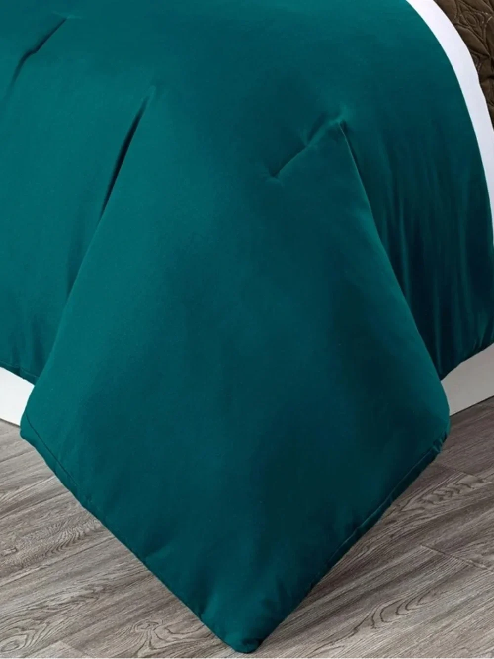 Teal and Chocolate Colorblock 3 piece cal king comforter Set